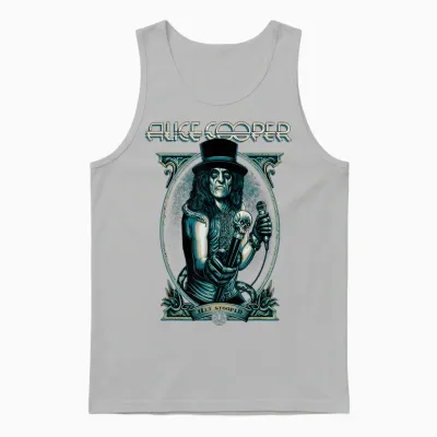Alice Cooper Hey Stoopid Portrait Blue Unisex Tank Top - Ash