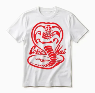 Cobra Kai Red Cobra Logo Tv Show Unisex T-Shirt - White