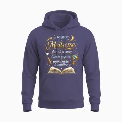 Gift a Super Mistress School End Year Teacher Funny Unisex Hoodie - Heather Sport Dark Navy