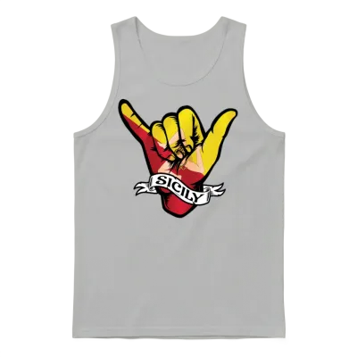Sicily Shaka Unisex Tank Top - Ash