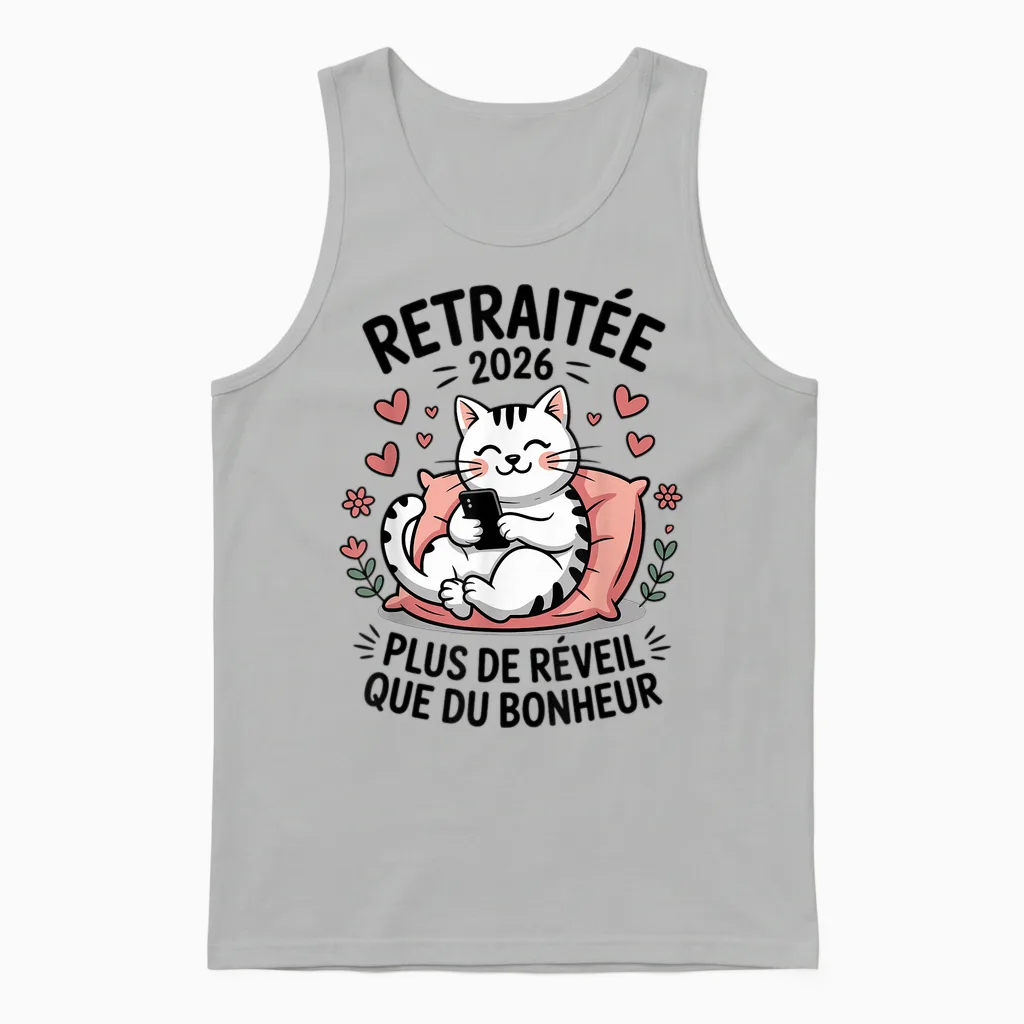 Retirement Retired Woman 2026 Humor Unisex Tank Top in Ash