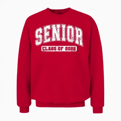 Senior 2026 Class of 2026 Seniors Graduation 2026 Senior 26 Unisex Sweatshirt - Red