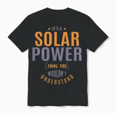 Solar Power Unisex T-Shirt - Black
