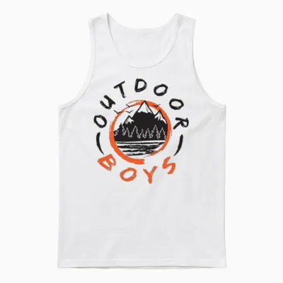 Outdoor Boys Logo Unisex Tank Top - White