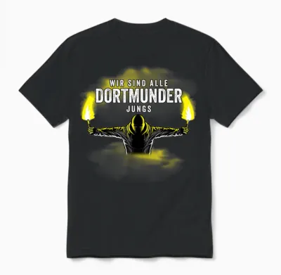 Dortmunder Jungs - Fussball - Dortmund - Pyro - Bengalo Unisex T-Shirt - Black