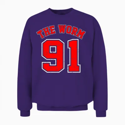 The Worm Dennis Rodman Unisex Sweatshirt - Purple