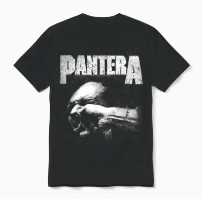 Officially Licensed Pantera Heavy Metal Band Music Fan Unisex T-Shirt - Black