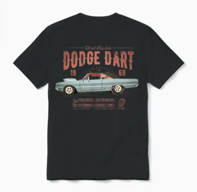 Dodge Dart Dragster Street Machine 1969 Unisex T-Shirt - Black