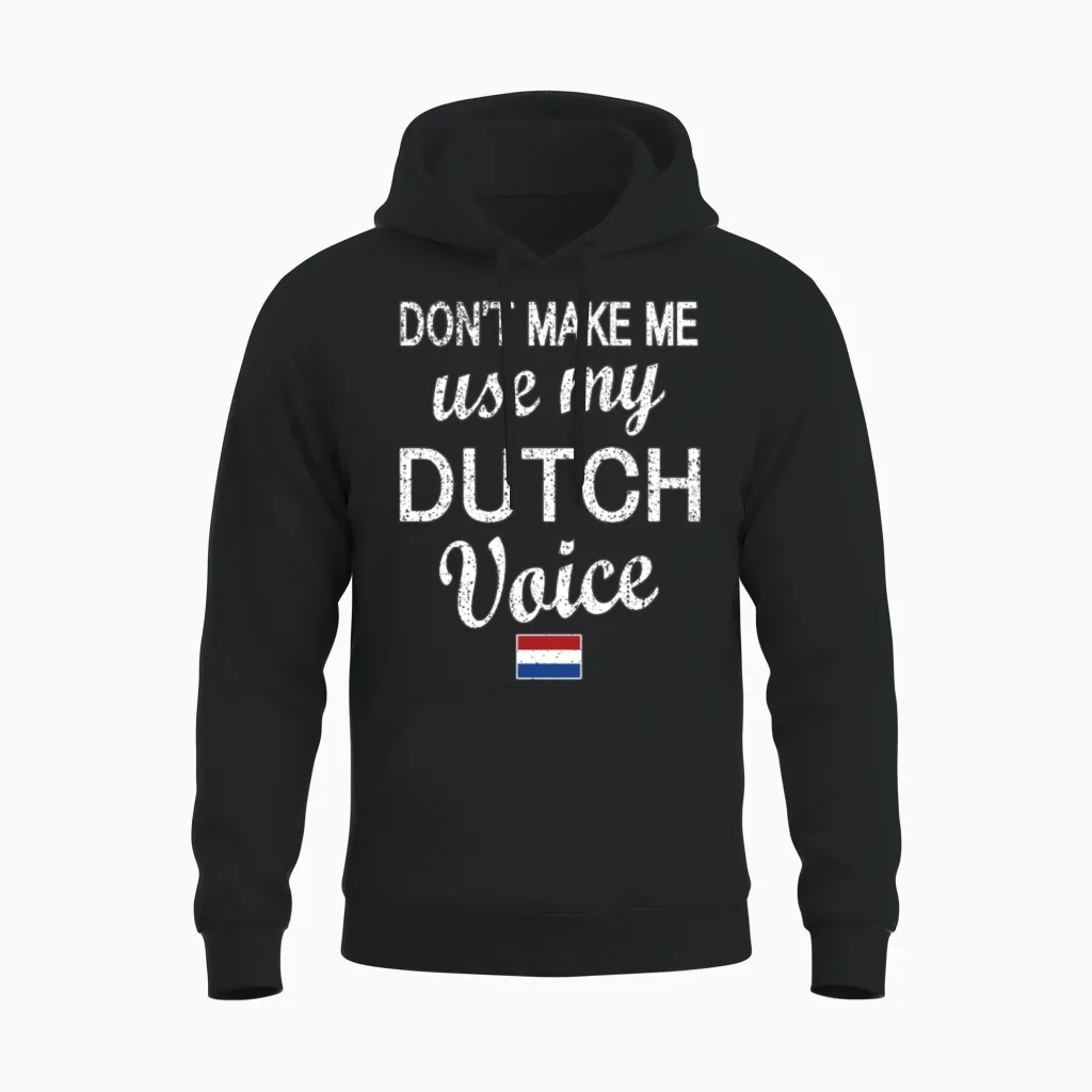 Proud Dutch Roots Netherlands Flag Dutch Heritage Unisex Hoodie in Black