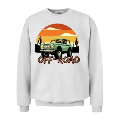 Retro Garage Classic Style Unisex Sweatshirt - White