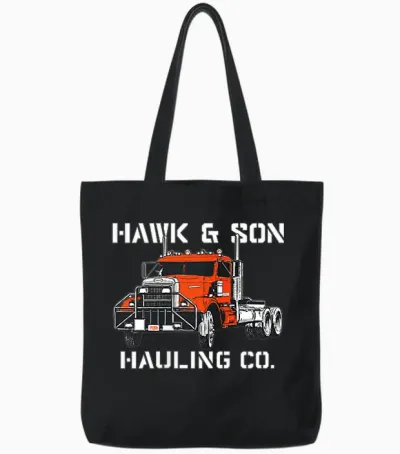 Hawk and Son Hauling Company Big Rig Pride 2 Side Tote Bags - Black