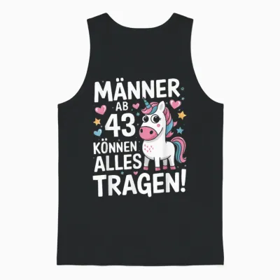 43. Geburtstag Mann Männer Ab 43 Jahre Deko Lustig Geschenk Unisex Tank Top - Black