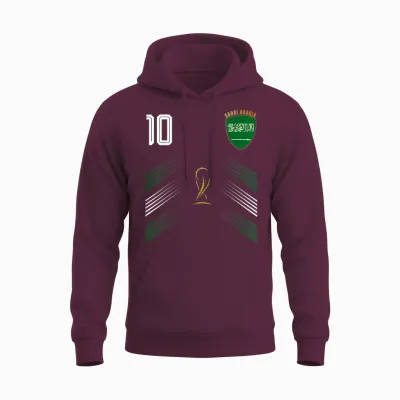 Saudi Arabia Flag Saudi Arabian Pride Lovers Retro Unisex Hoodie - Maroon