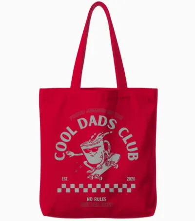 (auf Der Rückseite) Stolzes Mitglied Des Cool Dads Club Vatertag Tote Bags - Red