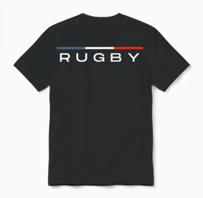 France Supporters Rugby Patriot French Unisex T-Shirt - Black