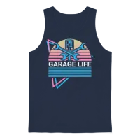 Funny Mechanic Retro — Mechanics Gift Unisex Tank Top - Navy – 1
