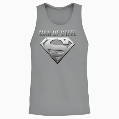 Superman S-Shield Steel Look Unisex Tank Top - Sport Grey