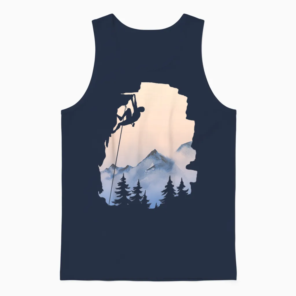 Klettern Berge Rock Trad Sport Klettern Bouldern Unisex Tank Top in Navy