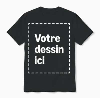 T-Shirt Customise with Your Image Face Front Unisex T-Shirt - Black