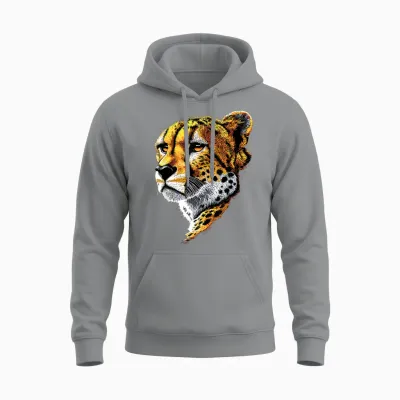 Cheetah Cheetah Feline I Love Cats Sweet Cheetah Unisex Hoodie - Sport Grey