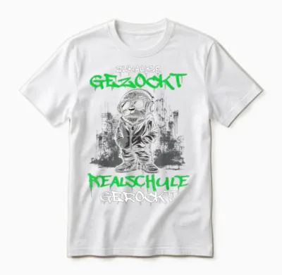 Abschlussklasse | Zuhause Gezockt Realschulabschluss Gerockt Unisex T-Shirt - White