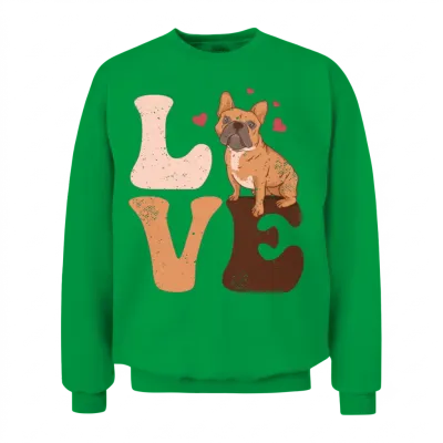 Bulldog Dog Unisex Sweatshirt - Irish Green