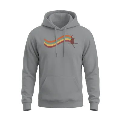 Skiing Mountains Winter Sports Nature Unisex Hoodie - Sport Grey