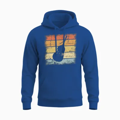 Double Bass Retro Unisex Hoodie - Royal