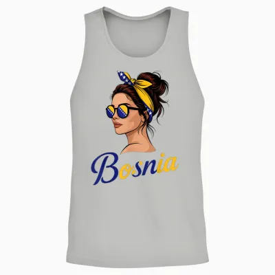 Bosnien Und Herzegowina Flagge Bosnische Wurzeln Unisex Tank Top - Ash