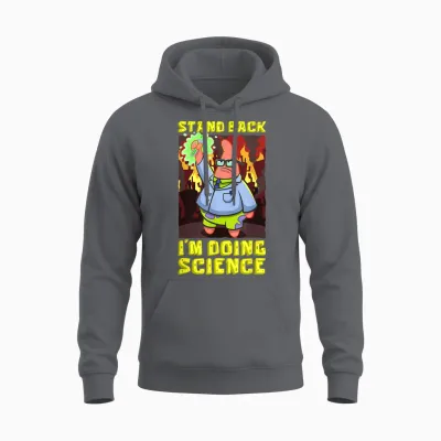 Spongebob Stand Back Im Doing Science Scientist Experiments Unisex Hoodie - Charcoal