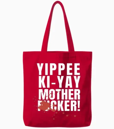 Yippee Ki Yay Mother Fucker Tote Bags - Red