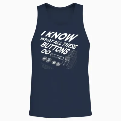 Detroit Techno House Music Festival Buttons Edm Unisex Tank Top - Navy