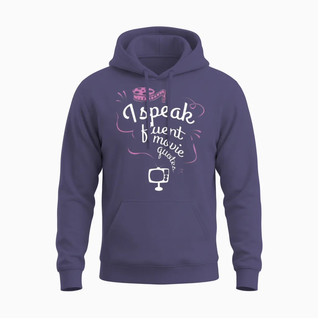 Movie Quotes Movie Fans Memes & Humor Unisex Hoodie in Heather Sport Dark Navy