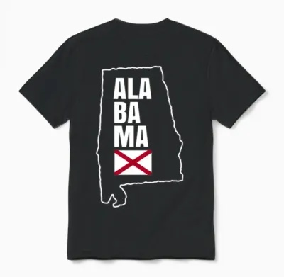 Alabama State Gift Unisex T-Shirt - Black