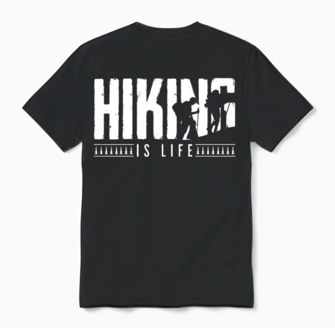 Hiking - & Outdoors Unisex T-Shirt in Black