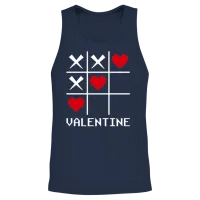Valentine Unisex Tank Top - Navy – 2