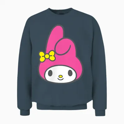 My Melody Front and Back Logo Unisex Sweatshirt - Dark Heather