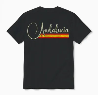 Andalucía España - Andalusia Spain Script Unisex T-Shirt - Black