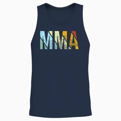 Mma Retro Unisex Tank Top - Navy