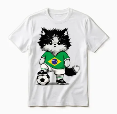 Brasilien Flagge Herren Damen Kinder Brasilien Unisex T-Shirt - White