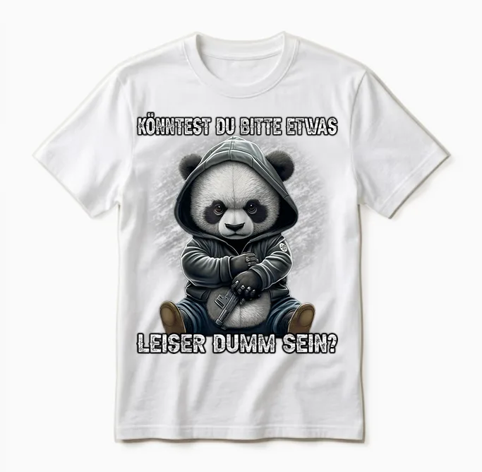 Could You Please Be Something Quiet Stupid? Funny Sarcasm Unisex T-Shirt in White
