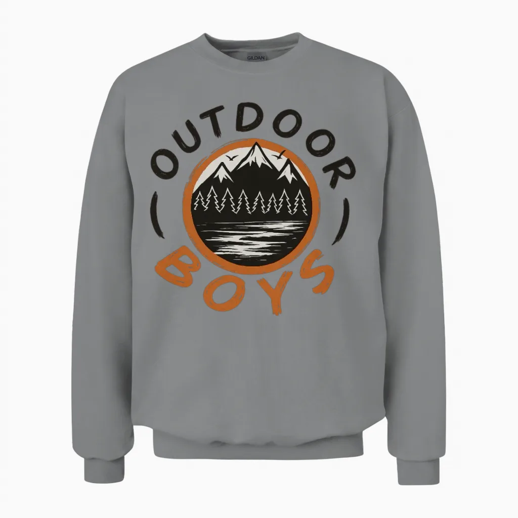 Outdoor Boys Unisex Sweatshirt in Sport Grey