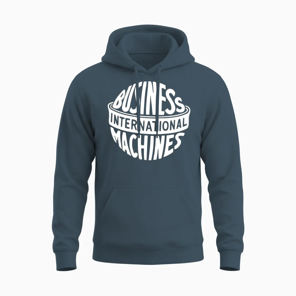 Vintage Ibm Logo Unisex Hoodie in Dark Heather