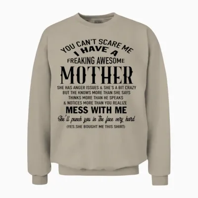 Freaking Awesome Mother She Was Born in August Unisex Sweatshirt - Sand