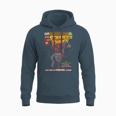 Stranger Things Welcome to Hawkins Comic Unisex Hoodie - Dark Heather