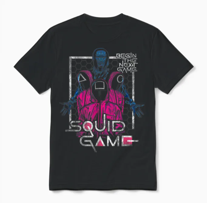 Squid Game Front Man and Guards T-Shirt, Black, S Unisex T-Shirt in Black