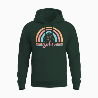 10. Geburtstag Süßes Regenbogen Mädchen 10 Jahre Alt Unisex Hoodie - Forest