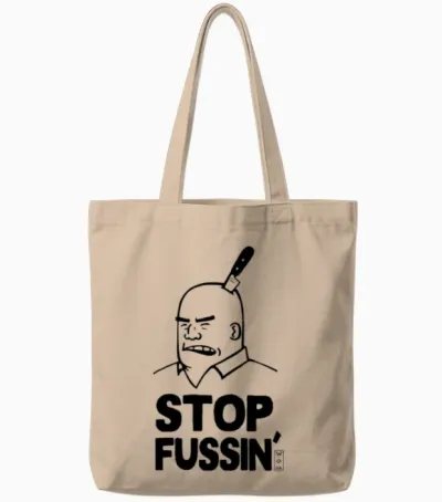 Stop Fussin Mission Hill Tote Bags - Natural