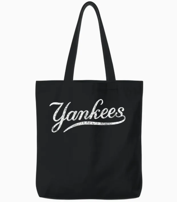 Yankee Vintage Retro Style Tee, Classic 70s & 80s Tote Bags in Black