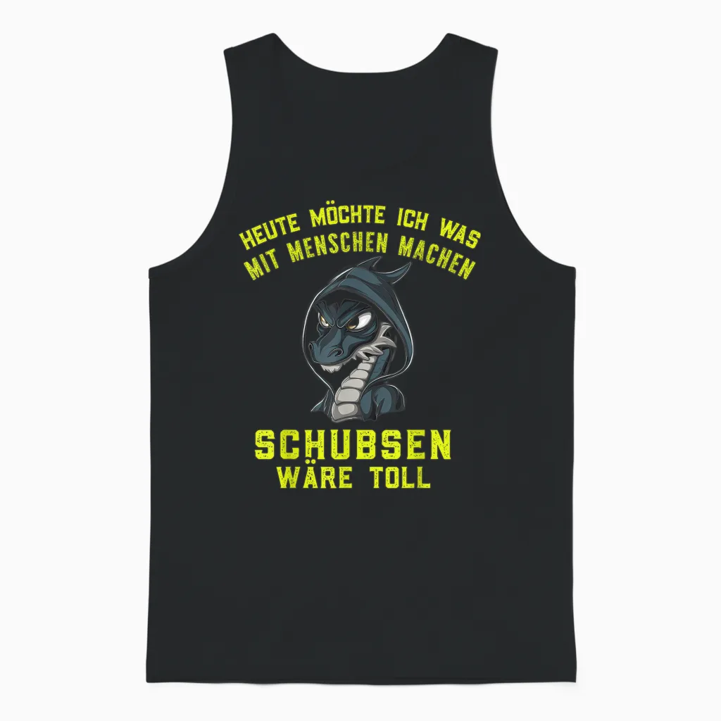 Witzige Geschenke Drache Ironie Schwarzer Humor Sarkastisch Unisex Tank Top in Black